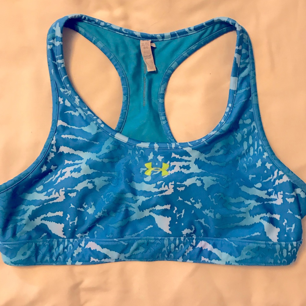UA blue sports bra